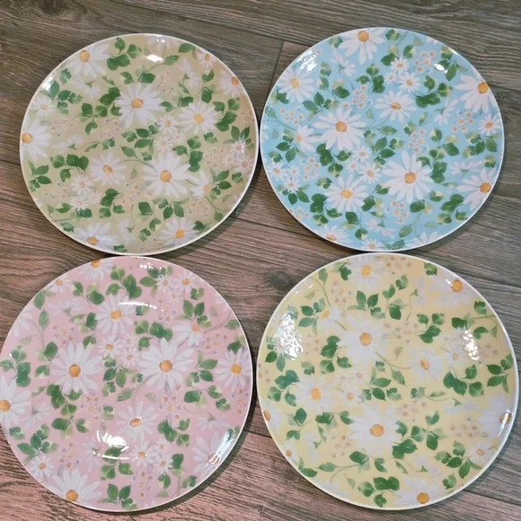 Mikasa Pastel Petals Multi-color Plates Heatherlee Chan Brunch Tea Party (4) - Picture 8 of 8